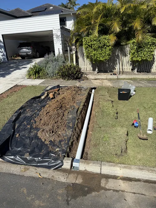 stormwater drain being cleaned at a Lawnton property