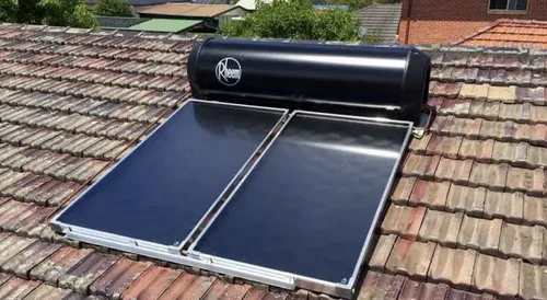 rheem solar hot water system on brisbane roof